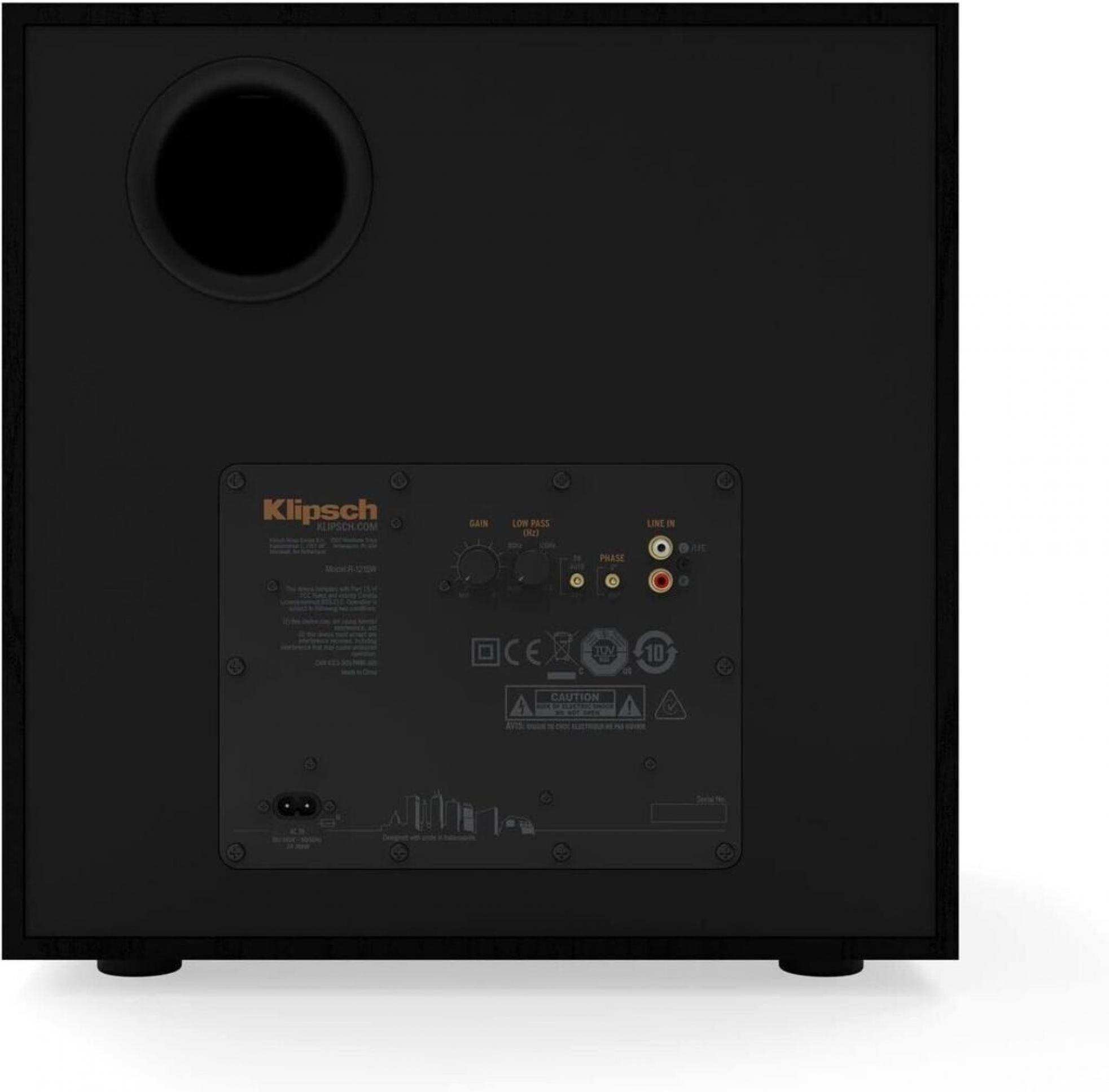 Klipsch R-121SW EAU Schwarz Stück geprüfte Kundenretoure
