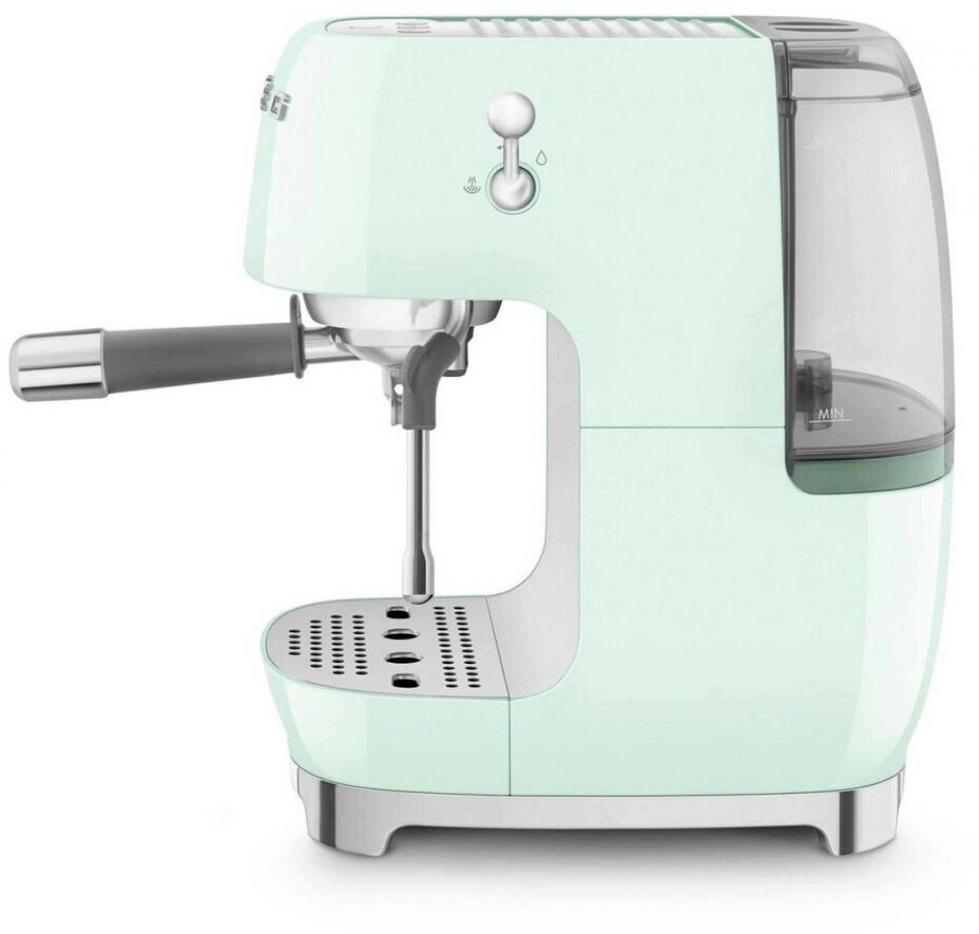 Smeg ECF03PGEU Siebträgermaschine Pastellgrün 50s Style, ColdBrew, Thermoblock