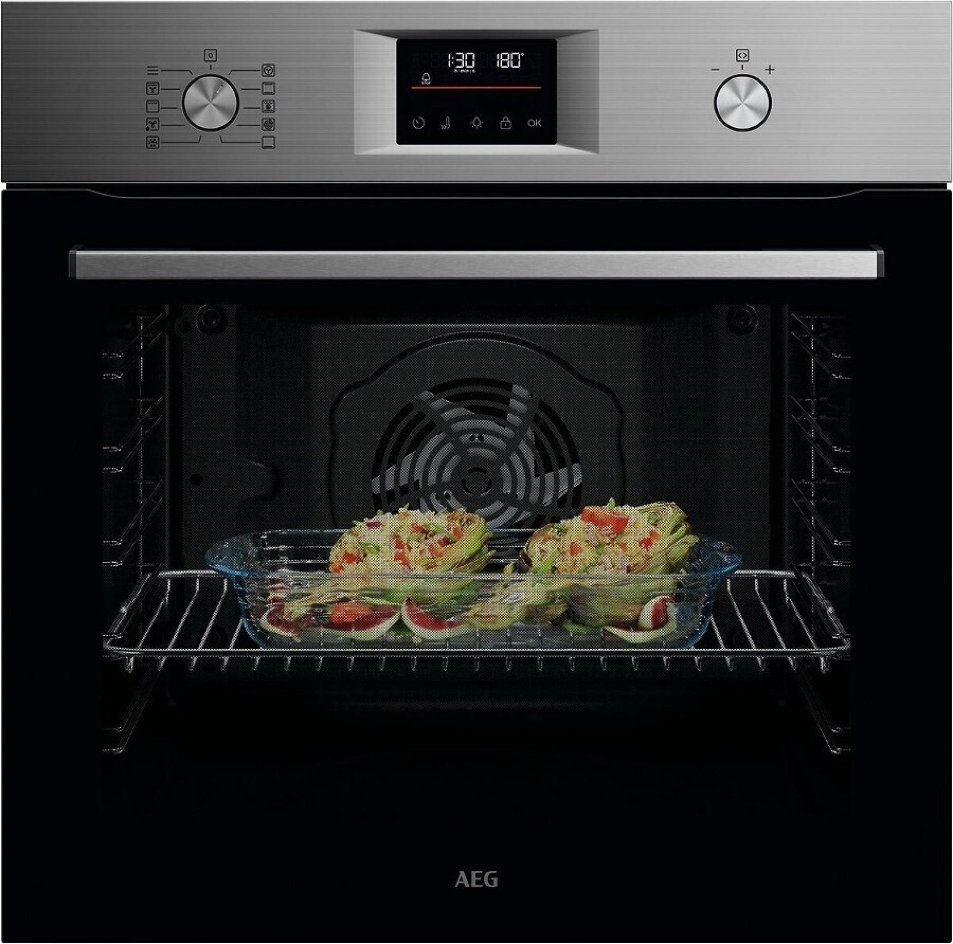 AEG OU5PB40SM Einbaubackofen, Edelstahl, 73L, 59,4 cm breit