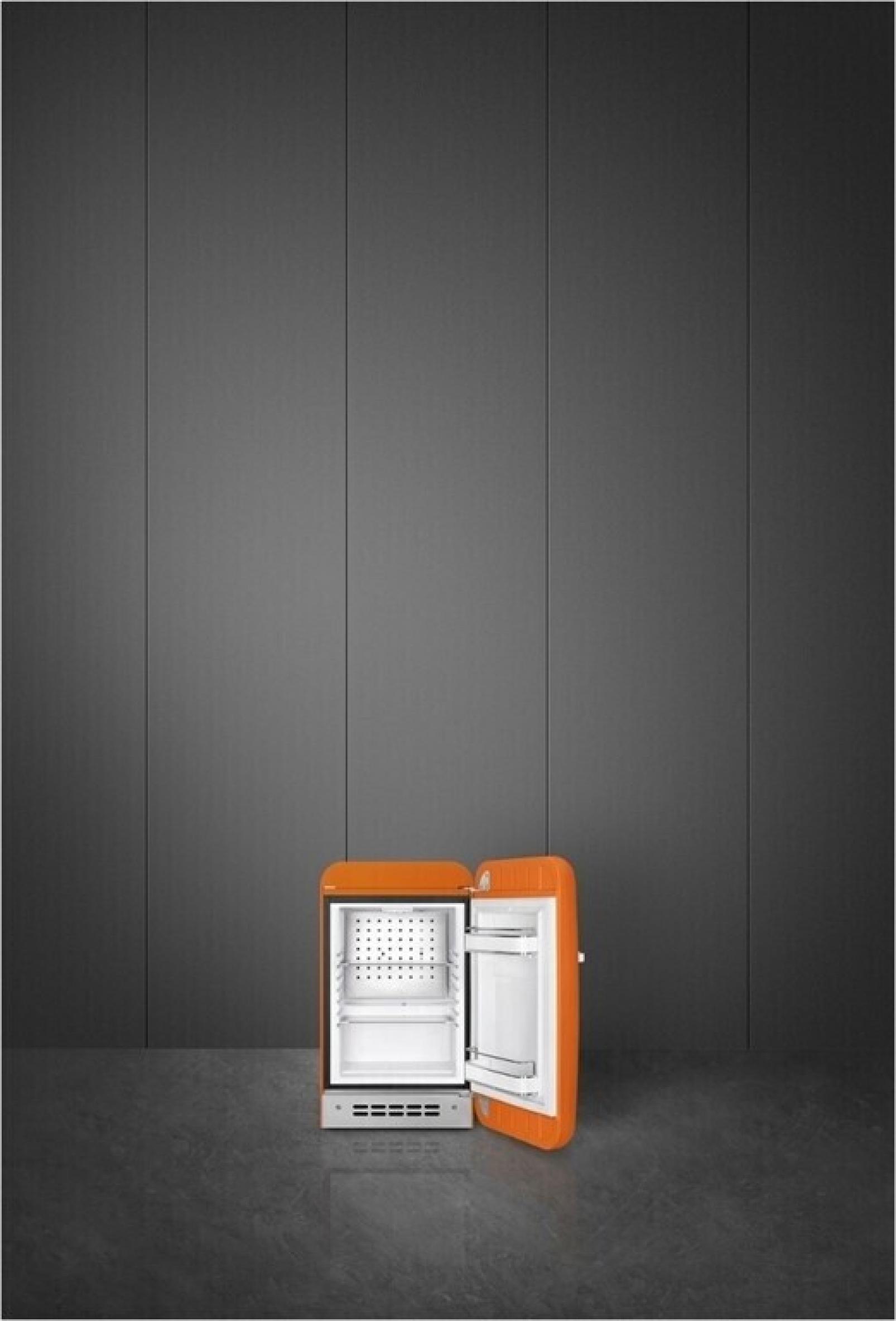 Smeg FAB5ROR6 Homebar Kühlschrank Rechtsanschlag Orange 50s Style 2025 Modell, EEK: C