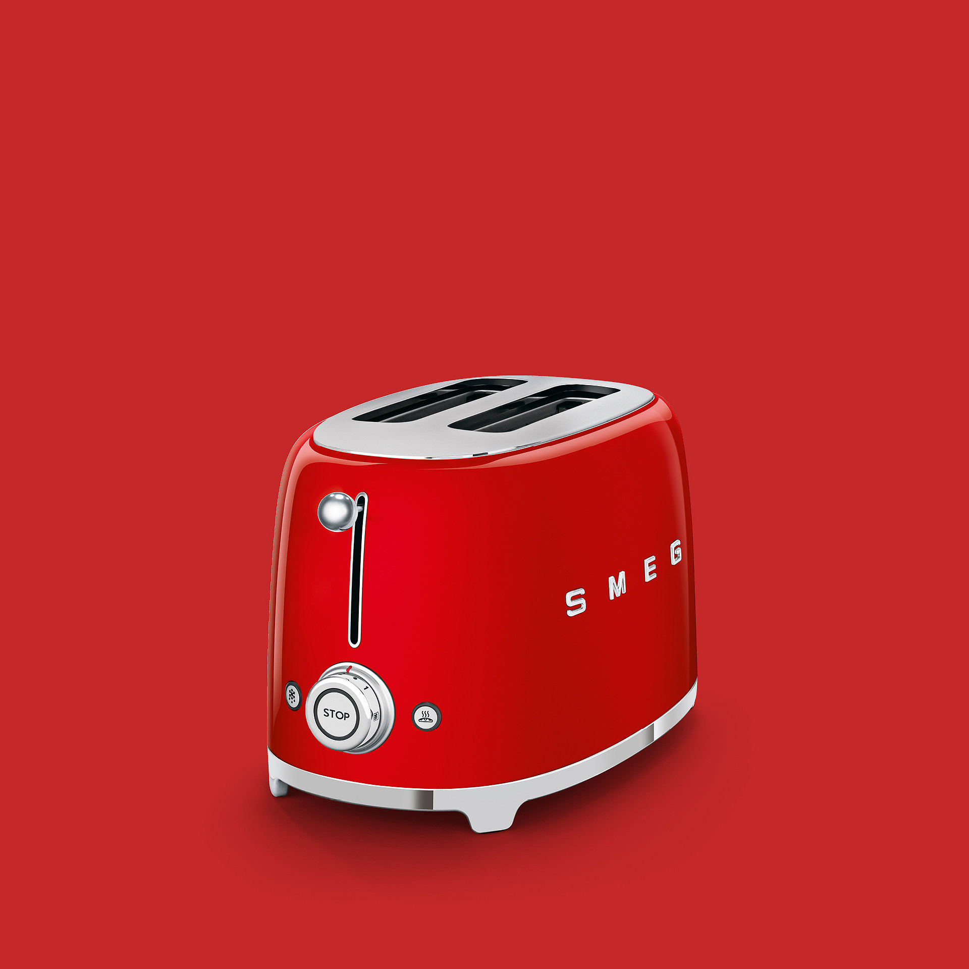 Smeg TSF01RDEU 2-Schlitz-Toaster Rot 50s Style kompakt