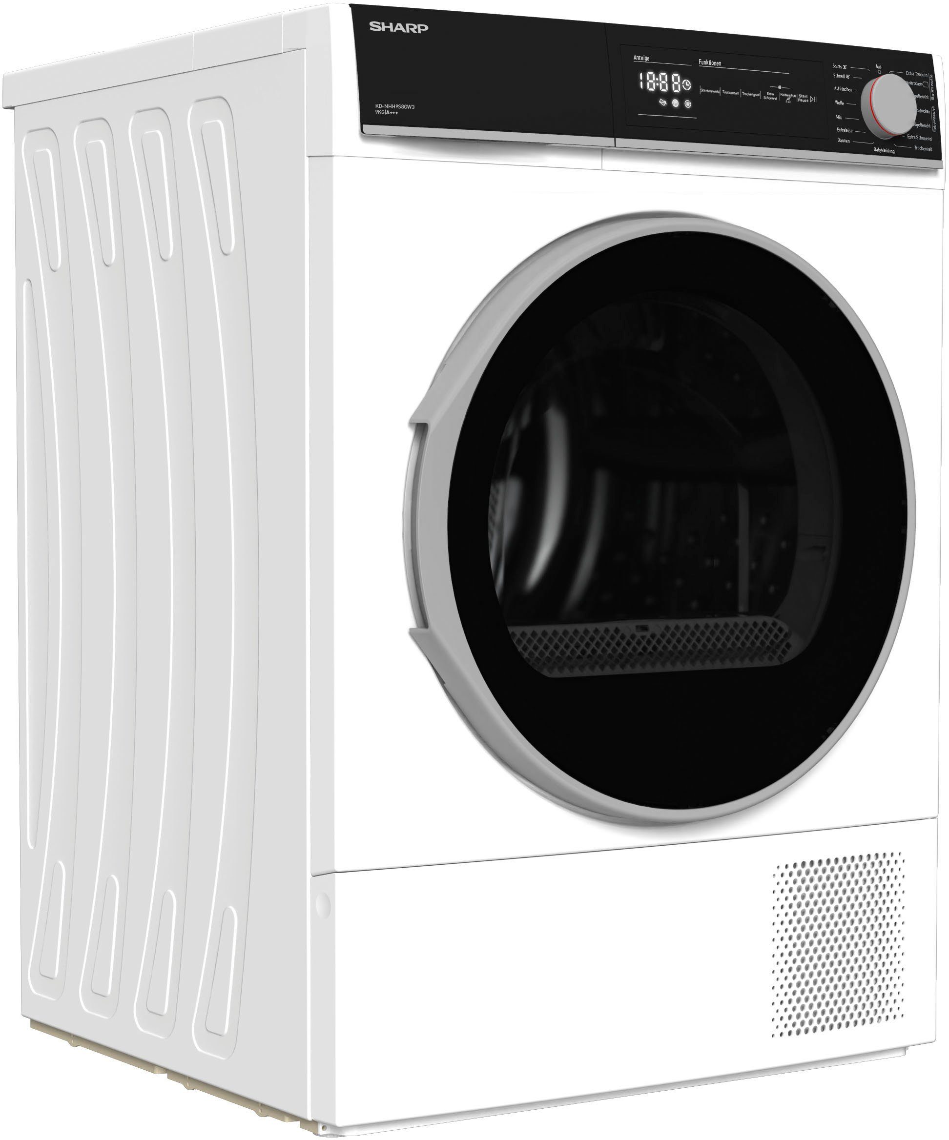 Sharp KD-NHH9S8GW3-DE Wärmepumpentrockner 9 kg