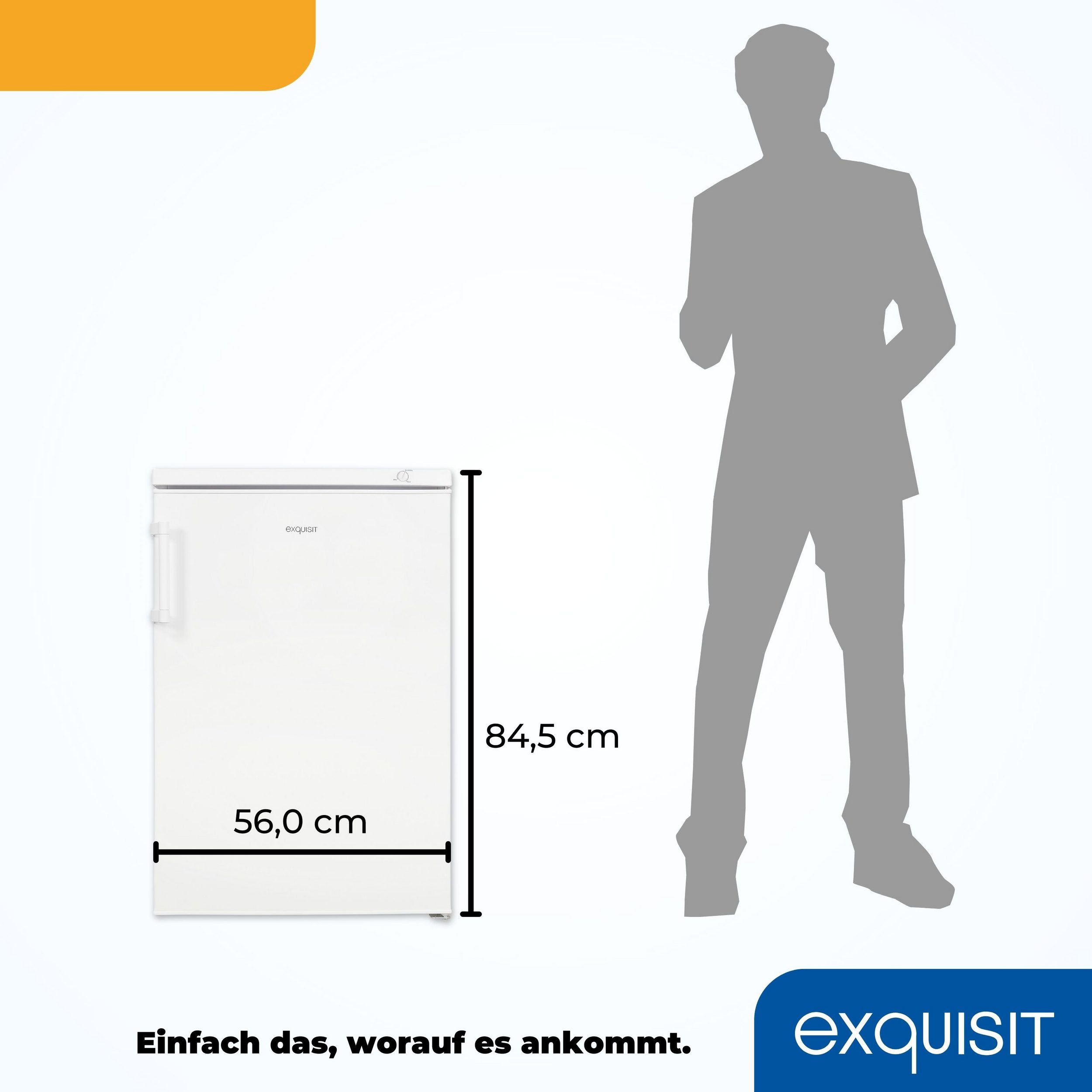 Exquisit GS81H-010E weiss, Gefrierschrank, 85L Nutzinhalt, EEK: E