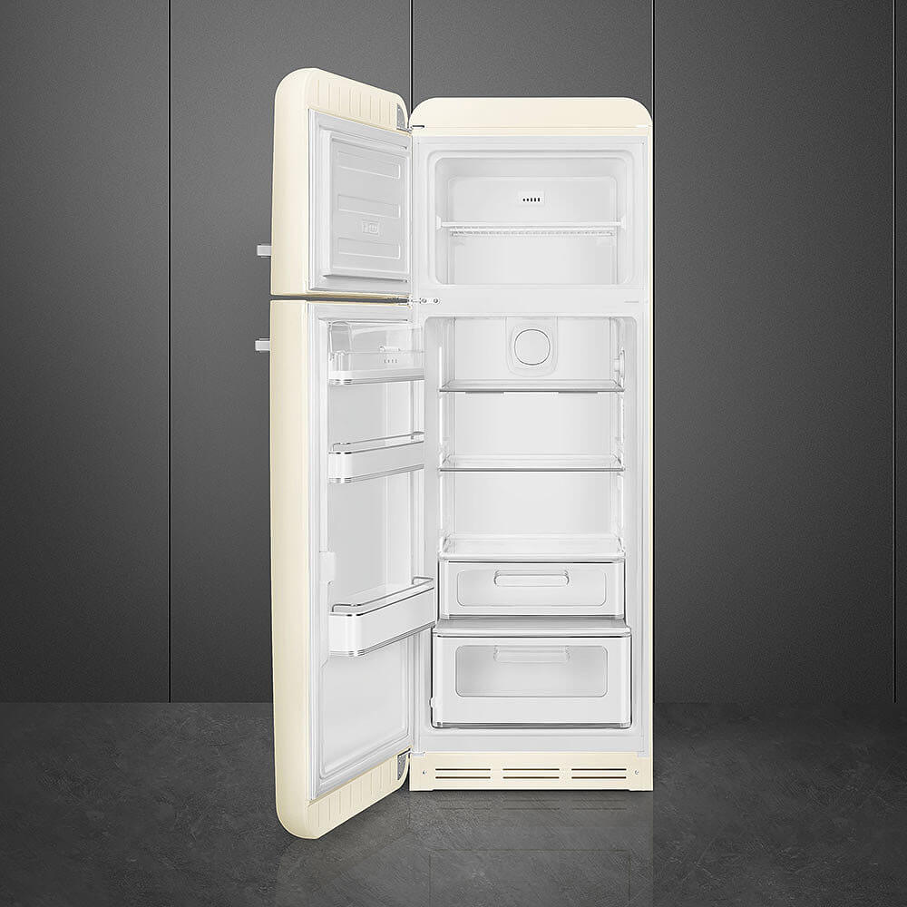 Smeg FAB30LCR6 Kühl-/Gefrierkombination Linksanschlag Creme 50s Style, EEK: C