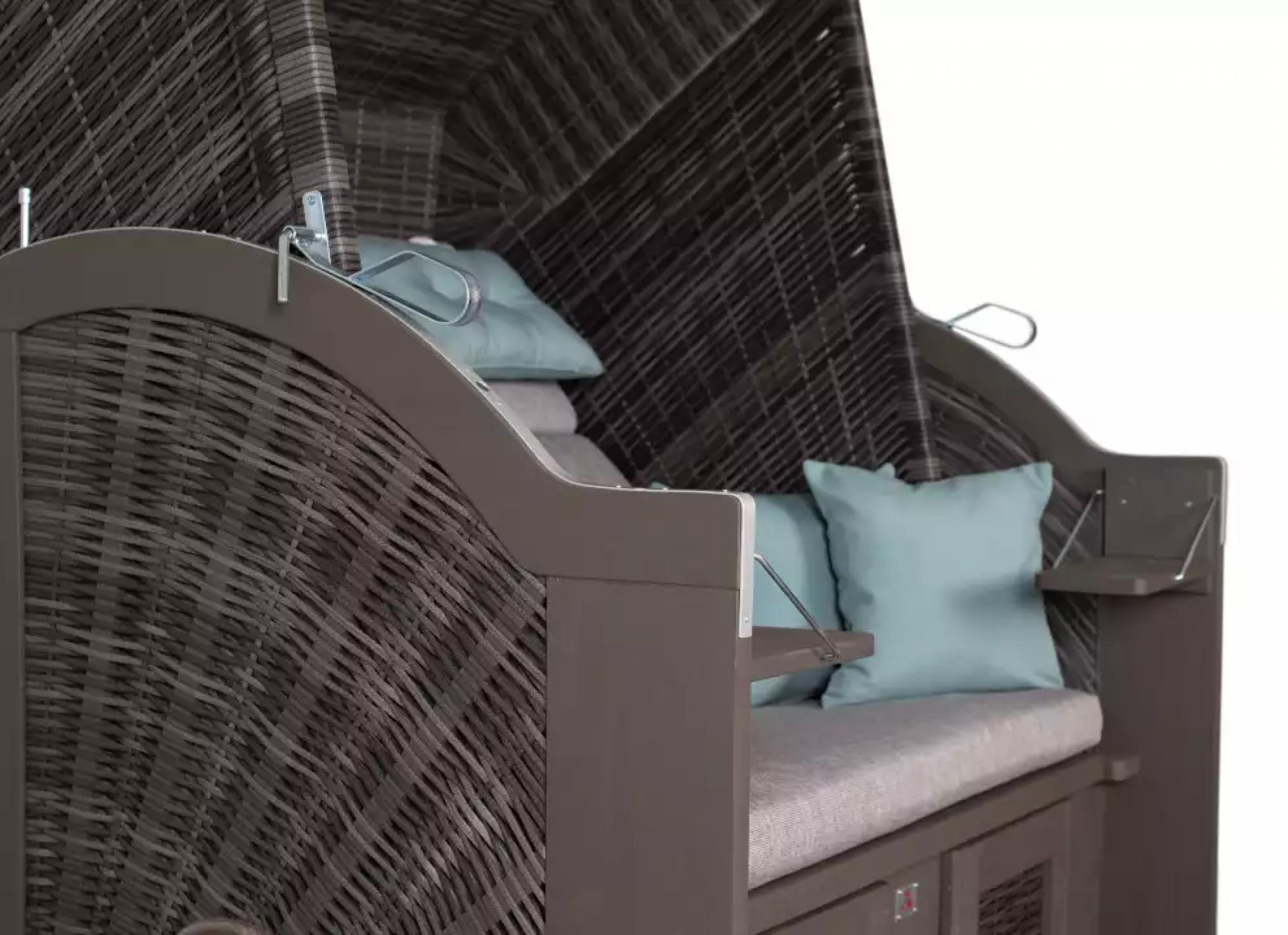 deVries Strandkorb deVries PURE Classic XL SUN PE stone grey Des. 488