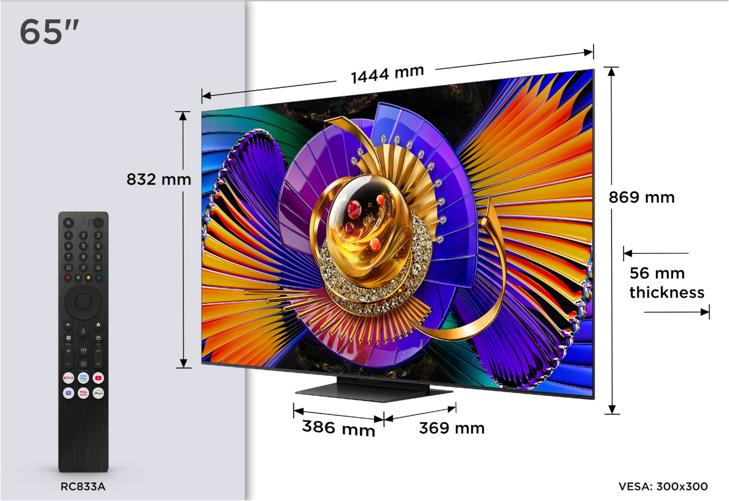 TCL 65C79L SQD-Mini LED TV, Ultra HD, Smart-TV, 144Hz, 65 Zoll 2026