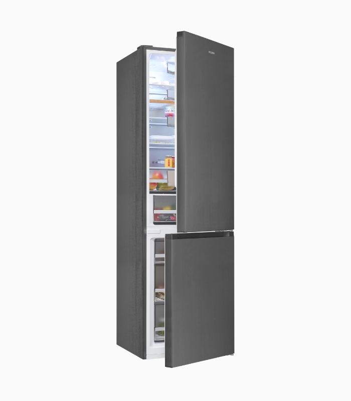 Exquisit KGC5380-115-NF-040A Kühl-/ Gefriekombination inox az, 377L, EEK:A