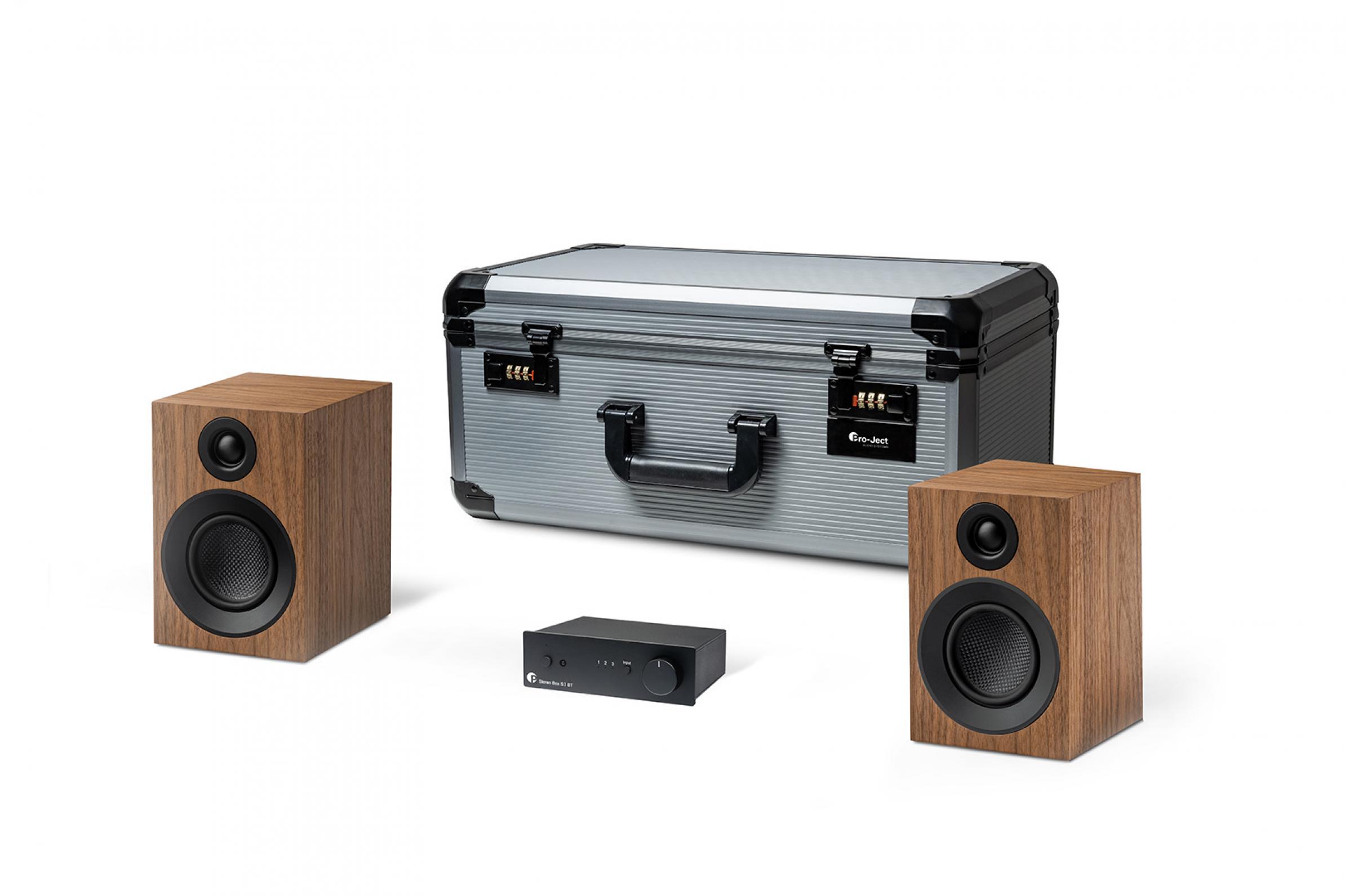 Pro-Ject Travel Set Schwarz Walnuss