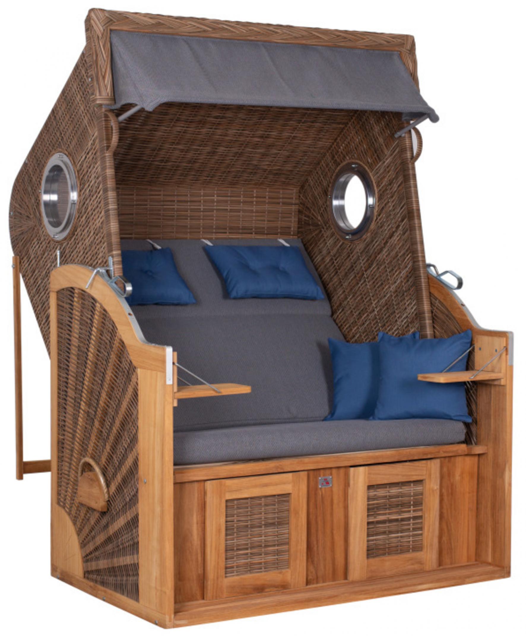 deVries Strandkorb deVries PURE Cliff XL SUN PE griseum Des. 486