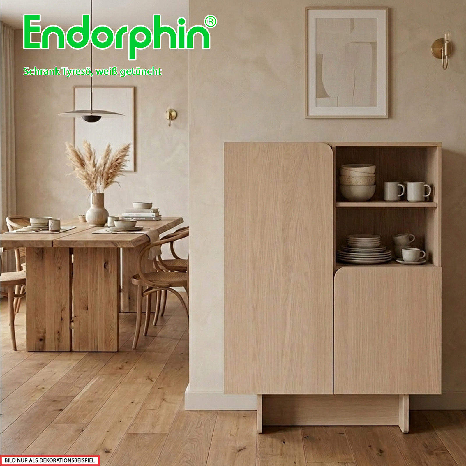 Endorphin Tyresö Highboard weiss getüncht