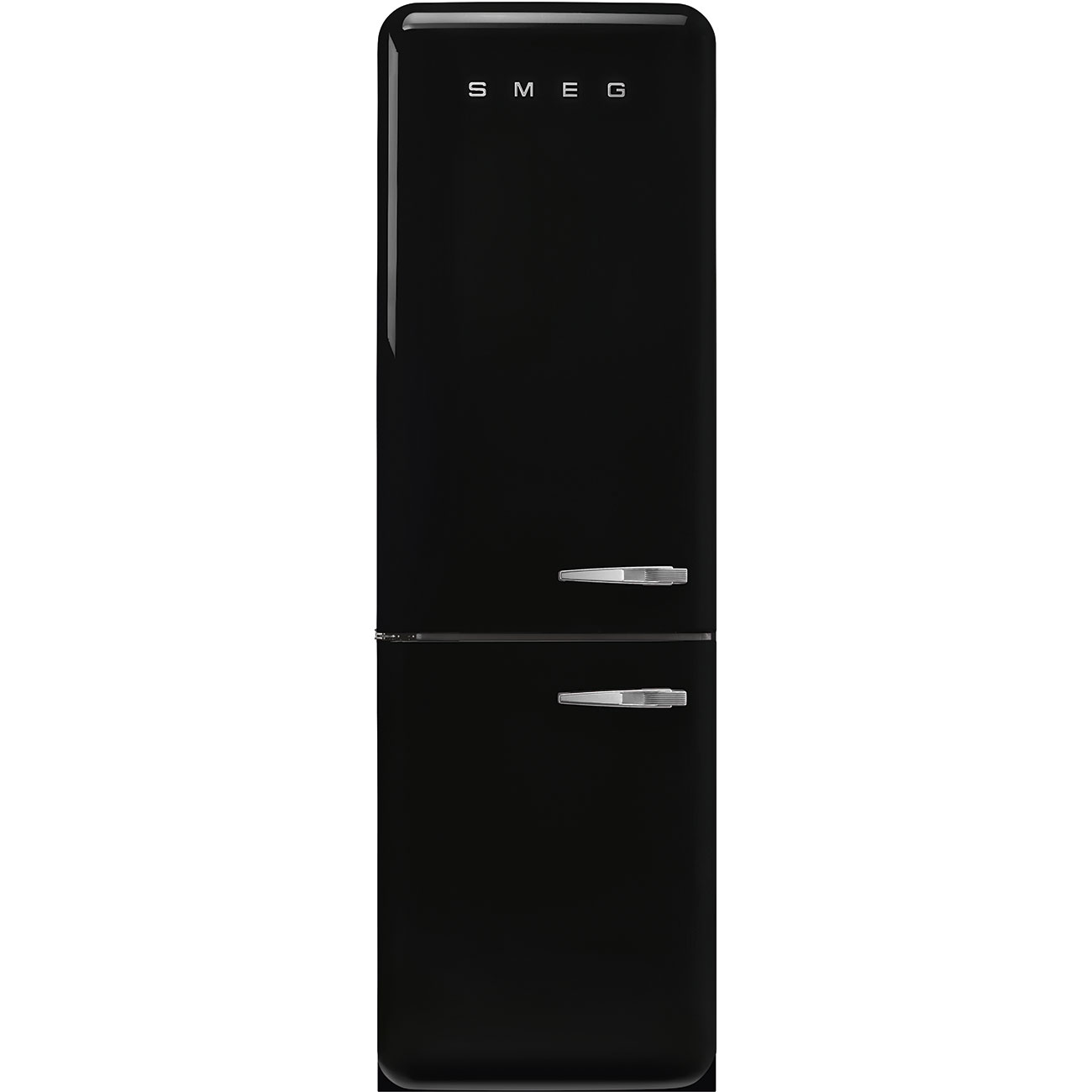 Smeg FAB32LBL5 Kühl-Gefrierkombination Linksanschlag Schwarz 50`s Style