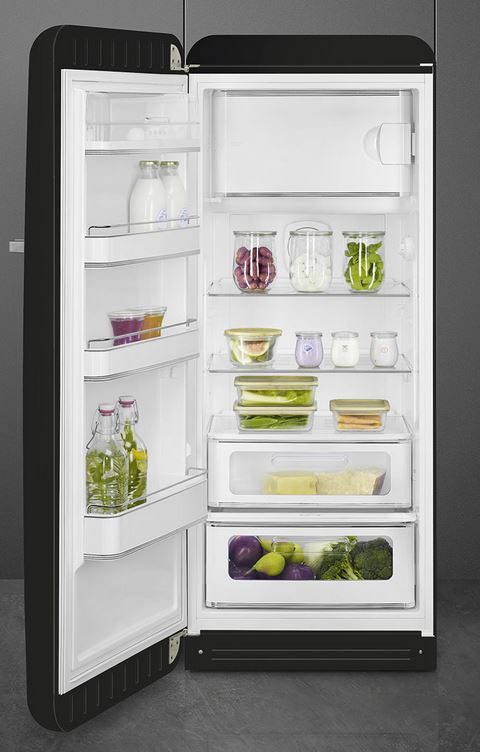 Smeg FAB28LBL5 50s Kühlschrank/Gefrierfach L Schwarz