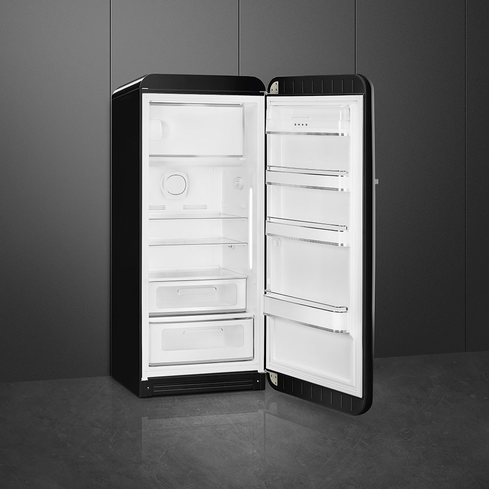 Smeg FAB28RBL5 Kühlschrank Rechtsanschlag Schwarz 50s Style, EEK: D