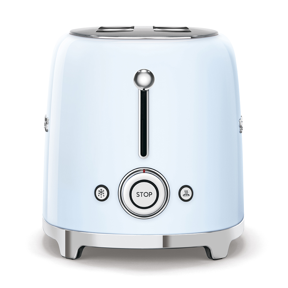Smeg TSF01PBEU 2-Schlitz-Toaster Pastellblau 50s Style kompakt