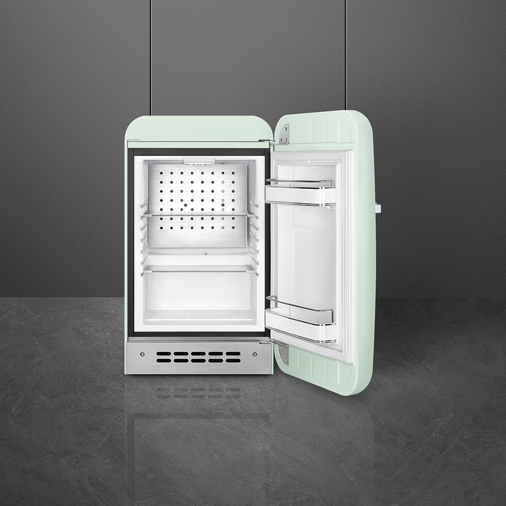 Smeg FAB5RPG5 Homebar Kühlschrank Rechtsanschlag Pastellgrün 50s Style, EEK: D