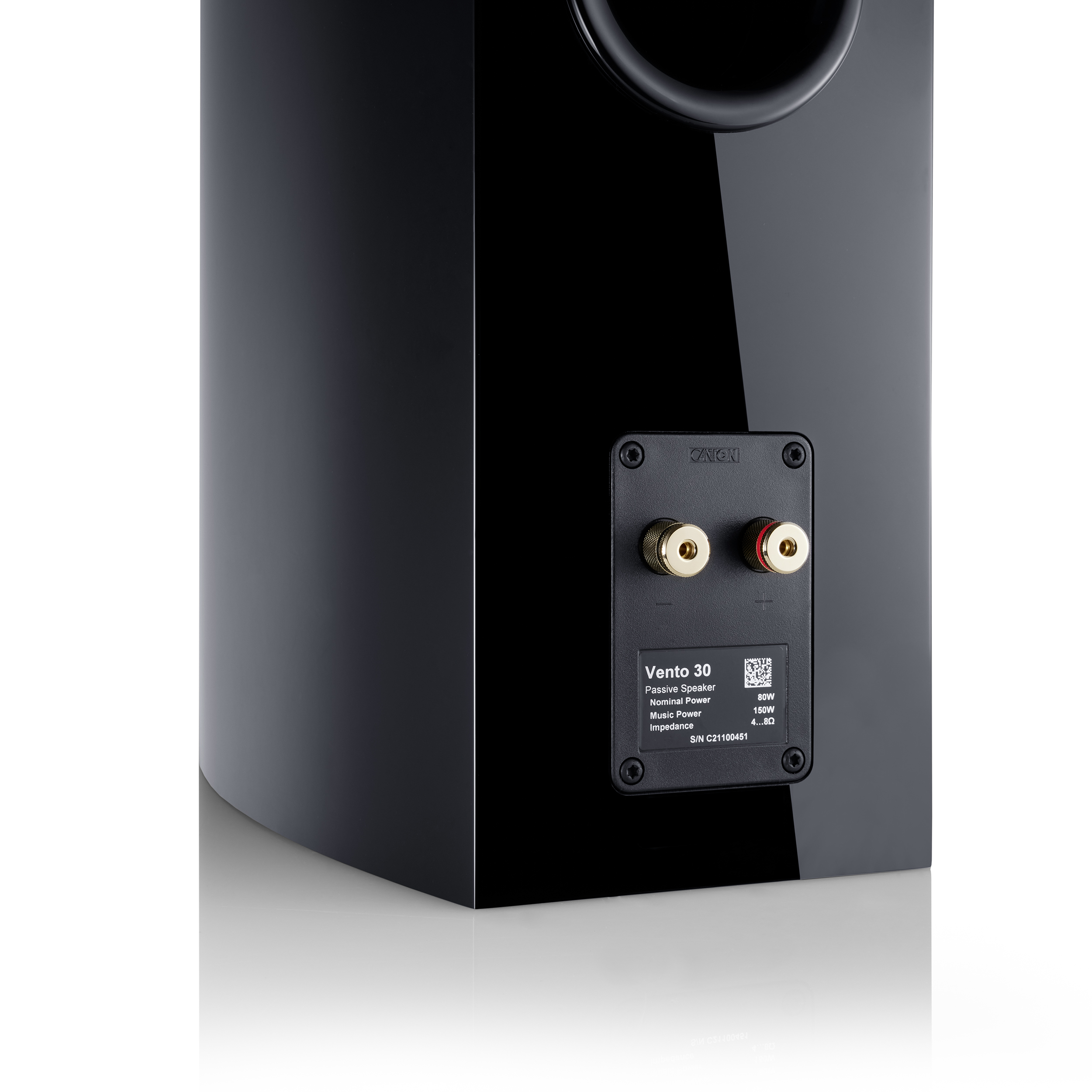 Canton Vento 30 schwarz highgloss Paar  Sonder Aktion
