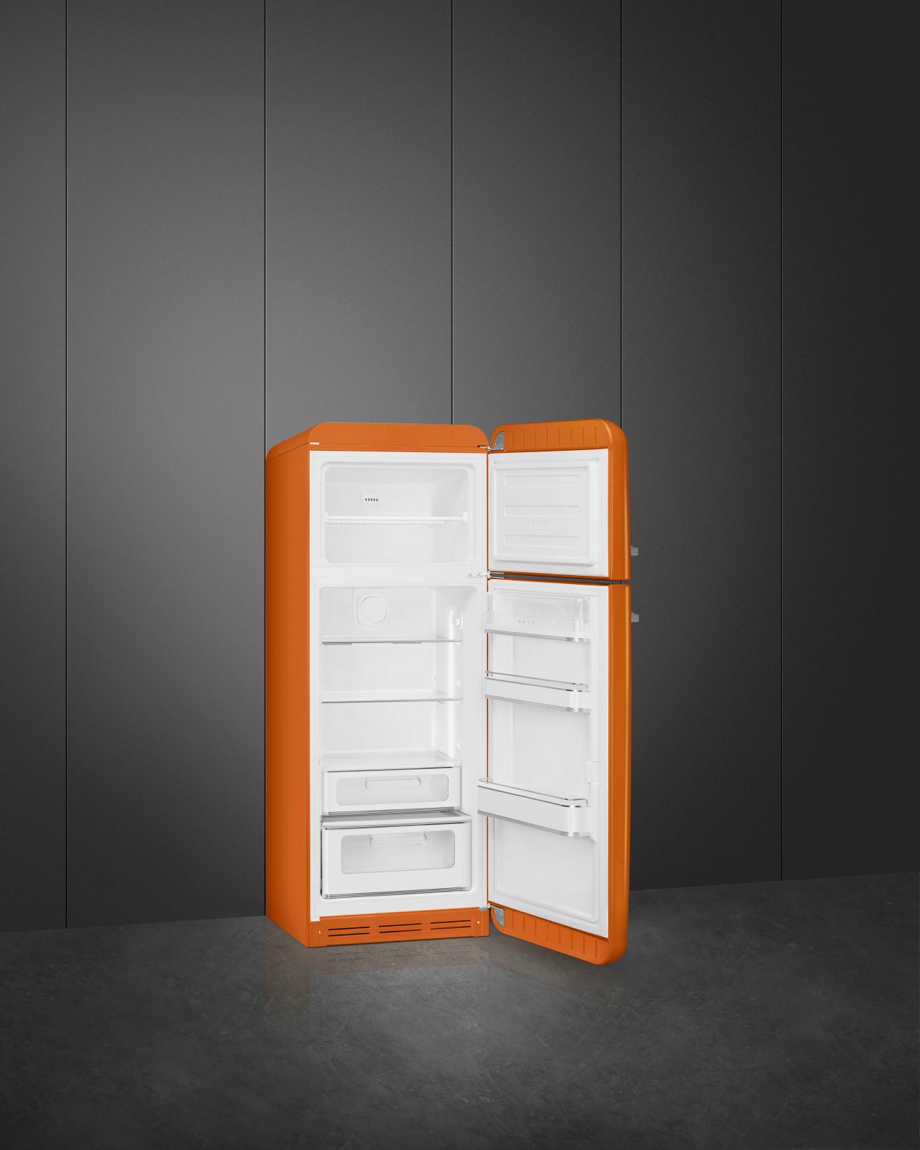 Smeg FAB30ROR5 Kühl-/Gefrierkombination Rechtsanschlag Orange 50s Style EEK: D