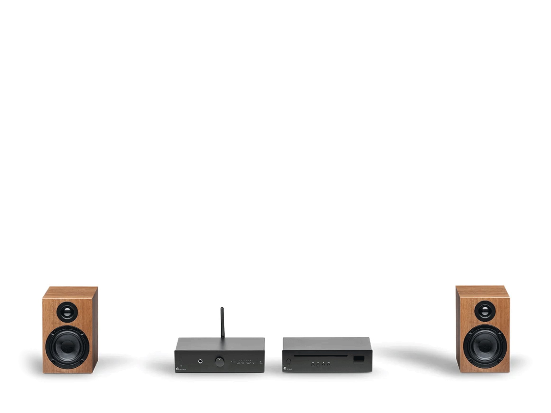Pro-Ject Stereo Set E CD Schwarz Walnuss