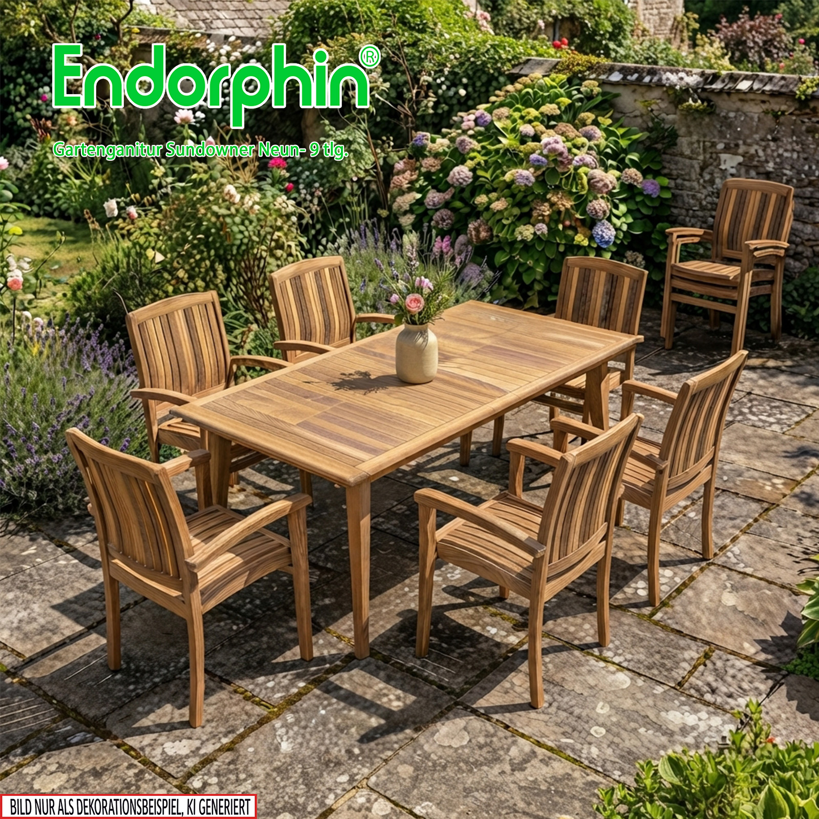 Endorphin Sundowner Gartenmöbel Set 9tlg.