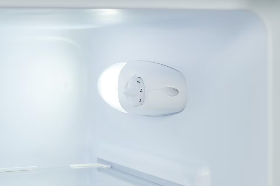 Exquisit RKS120-V-H-160E Retro Vollraumkühlschrank grau, 122L