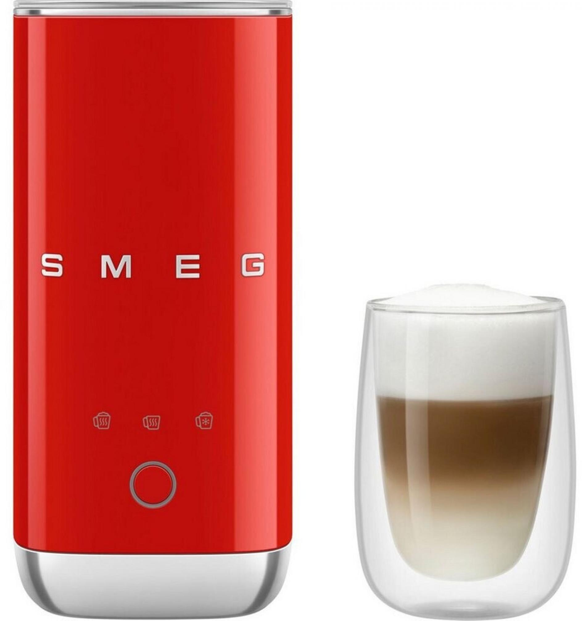 Smeg MFF02RDEU Kompakt-Milchaufschäumer Rot 50 Style