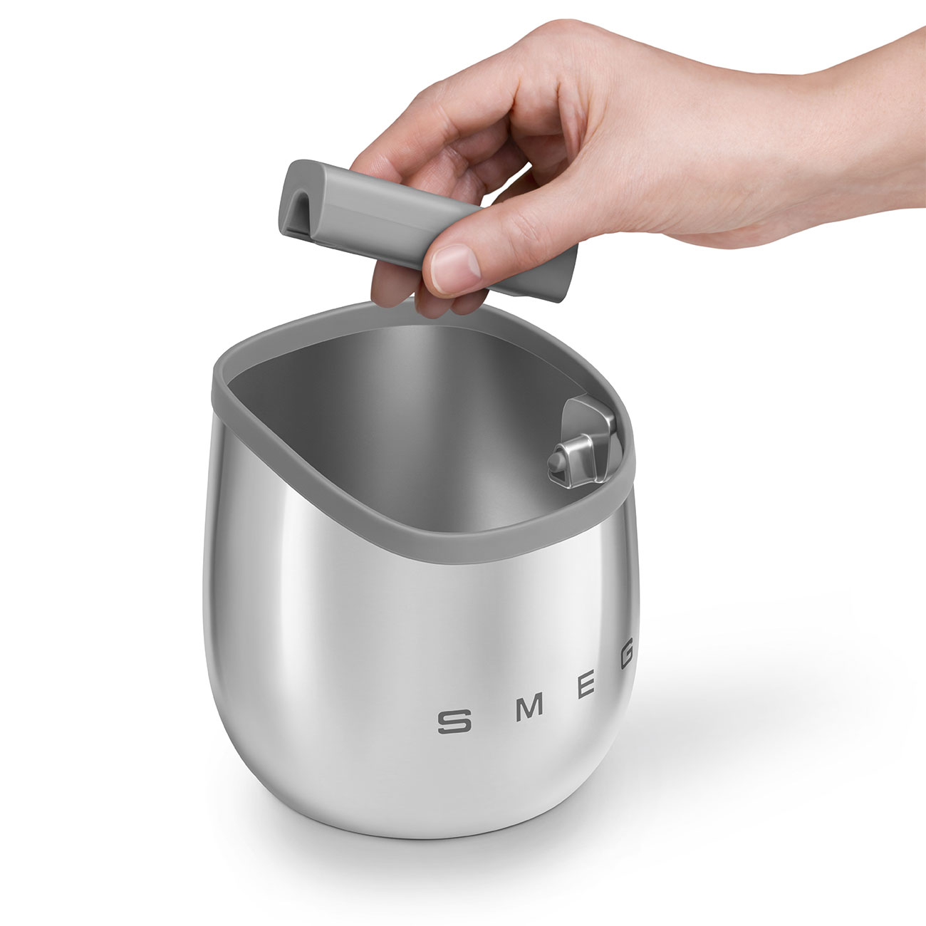 Smeg ECKB01 Abschlagbehälter Knockbox Edelstahl für alle Siebträgermaschinen