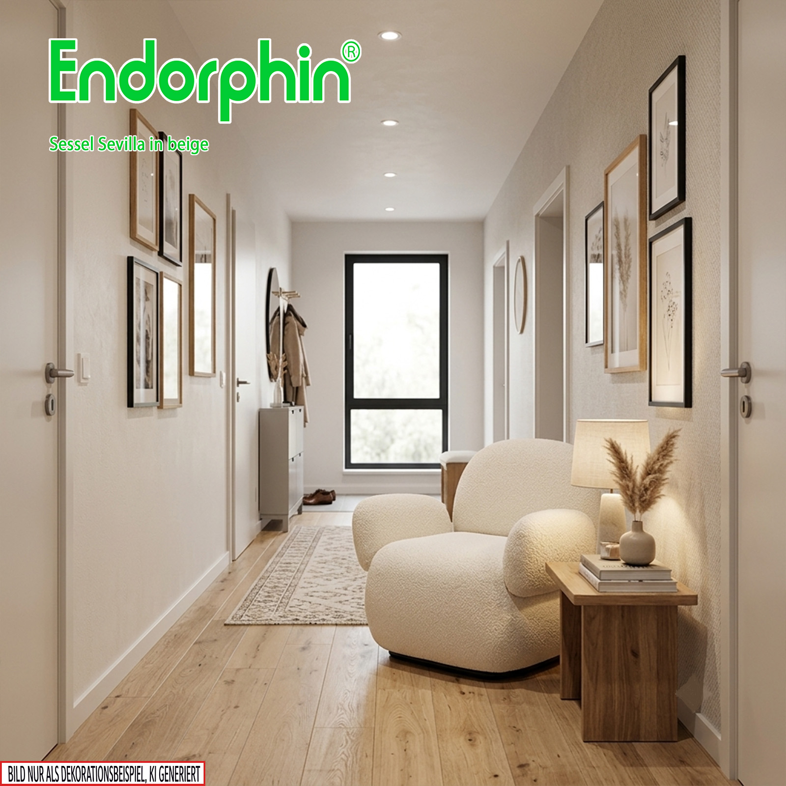 Endorphin Sessel Sevilla – Loungesessel skandinavisches Design, beige