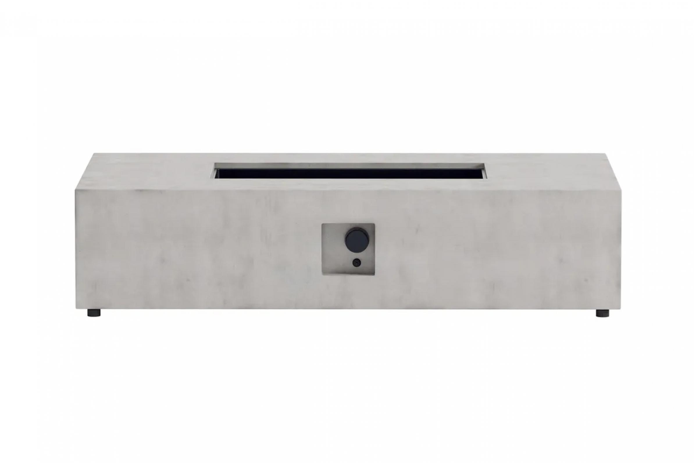 Venture Design Feuerkorb Kea 137cm in grau, Stilvolle Gas-Feuerstelle aus Faserzement