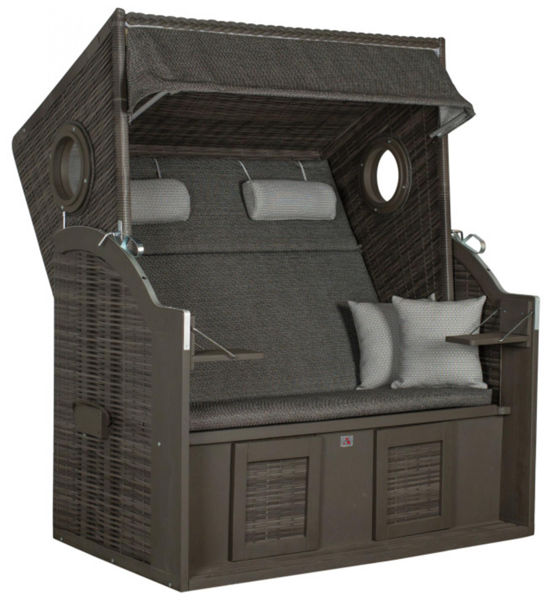 deVries Strandkorb deVries PURE Wave XL PE grey Des. 514