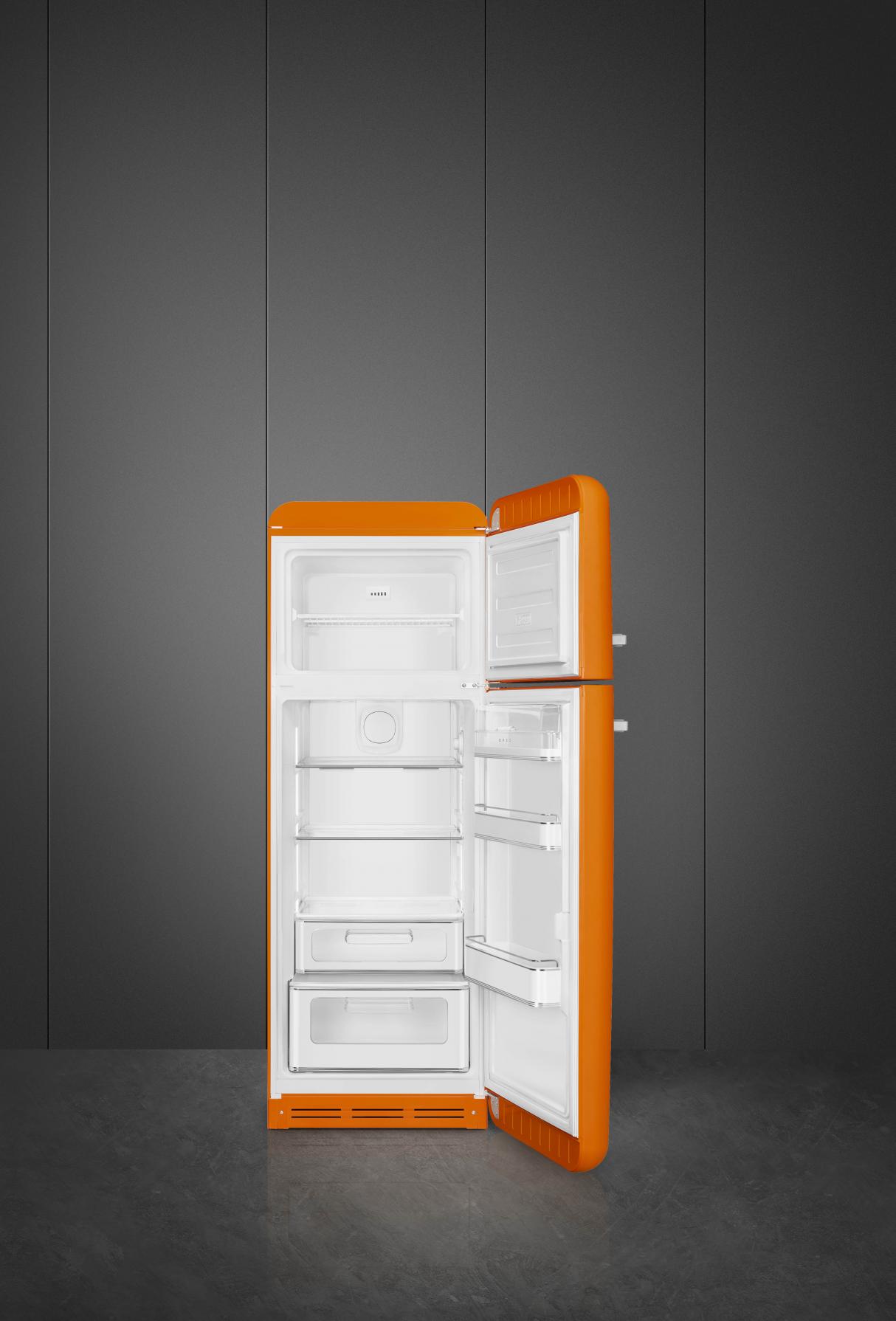 Smeg FAB30ROR6 Kühl-/Gefrierkombination Rechtsanschlag Orange 50s Style EEK: C