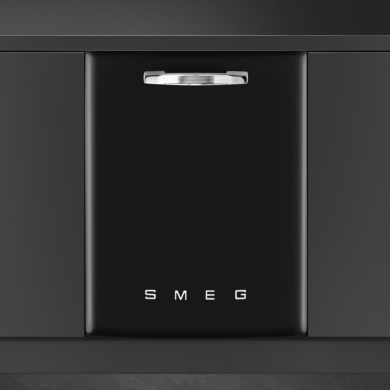 Smeg STFABBL3 Unterbau-Geschirrspüler Schwarz 50´s Style