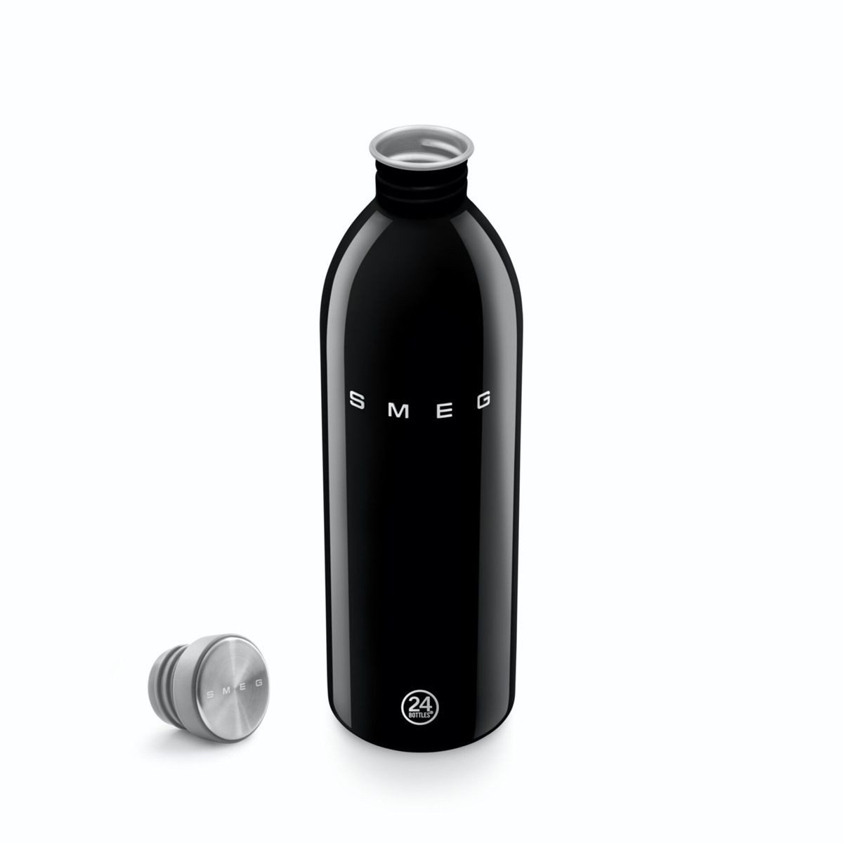 Smeg WBF02BL Edelstahlflasche 1 Liter Fassungsvermögen schwarz Aussteller