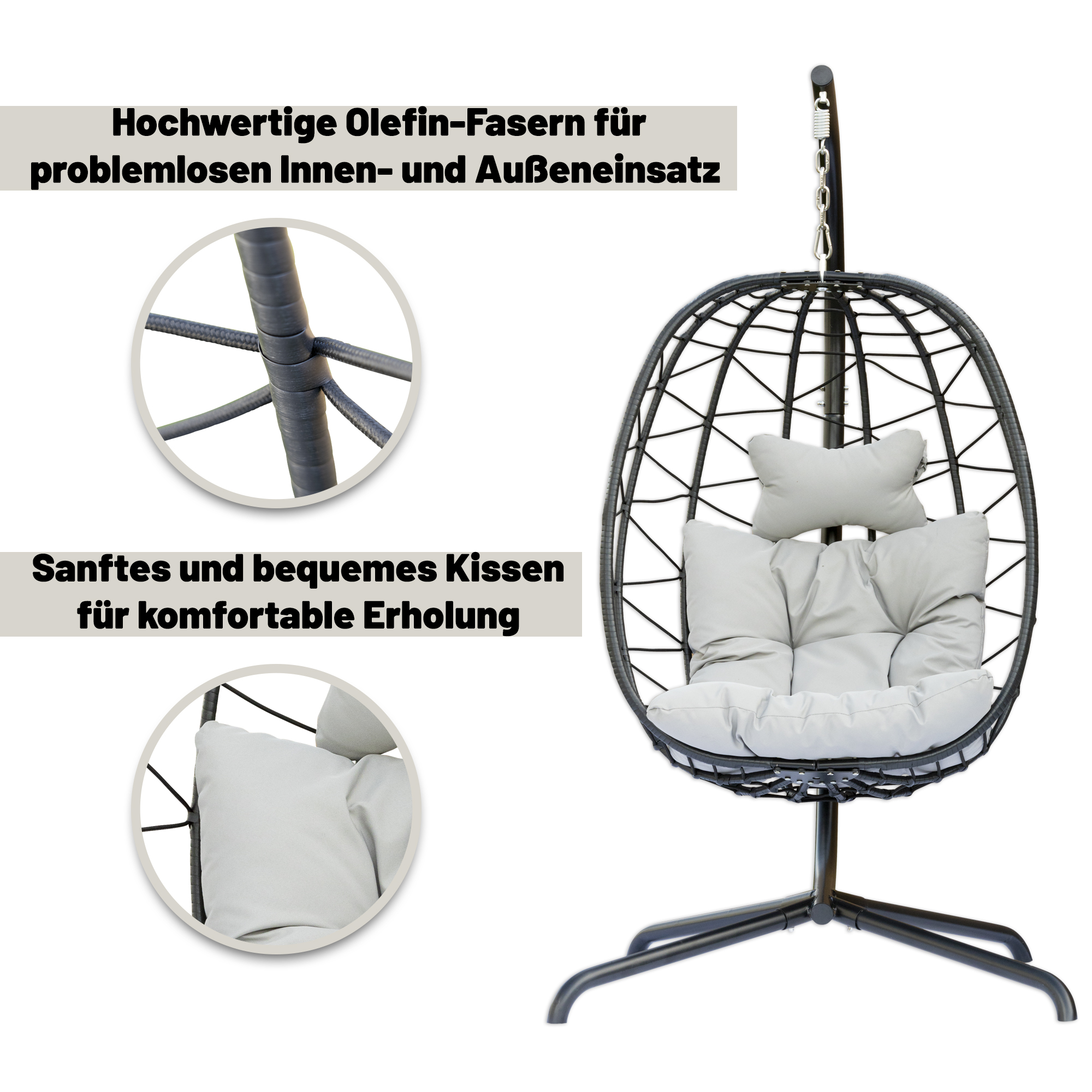 Endorphin Hängesessel Solo mit Gestell und Polster