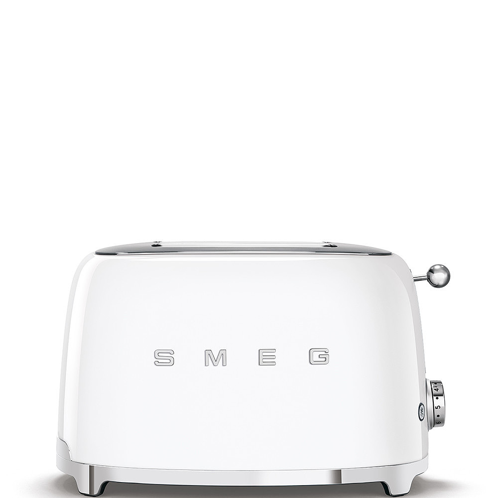 Smeg TSF01WHEU 2-Schlitz-Toaster Weiß 50s Style kompakt
