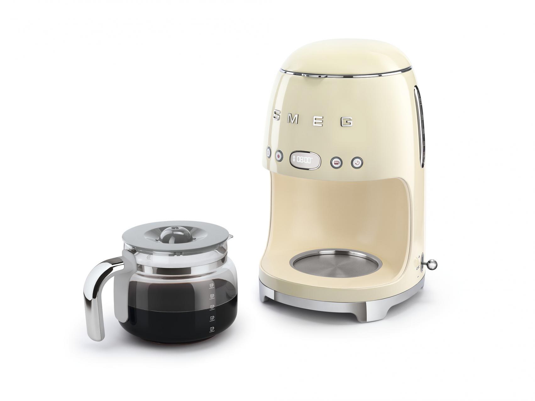 Smeg DCF02CREU Filterkaffeemaschine Creme 50s Style Jubiläumsaktion - 60 Monate Geräteschutz