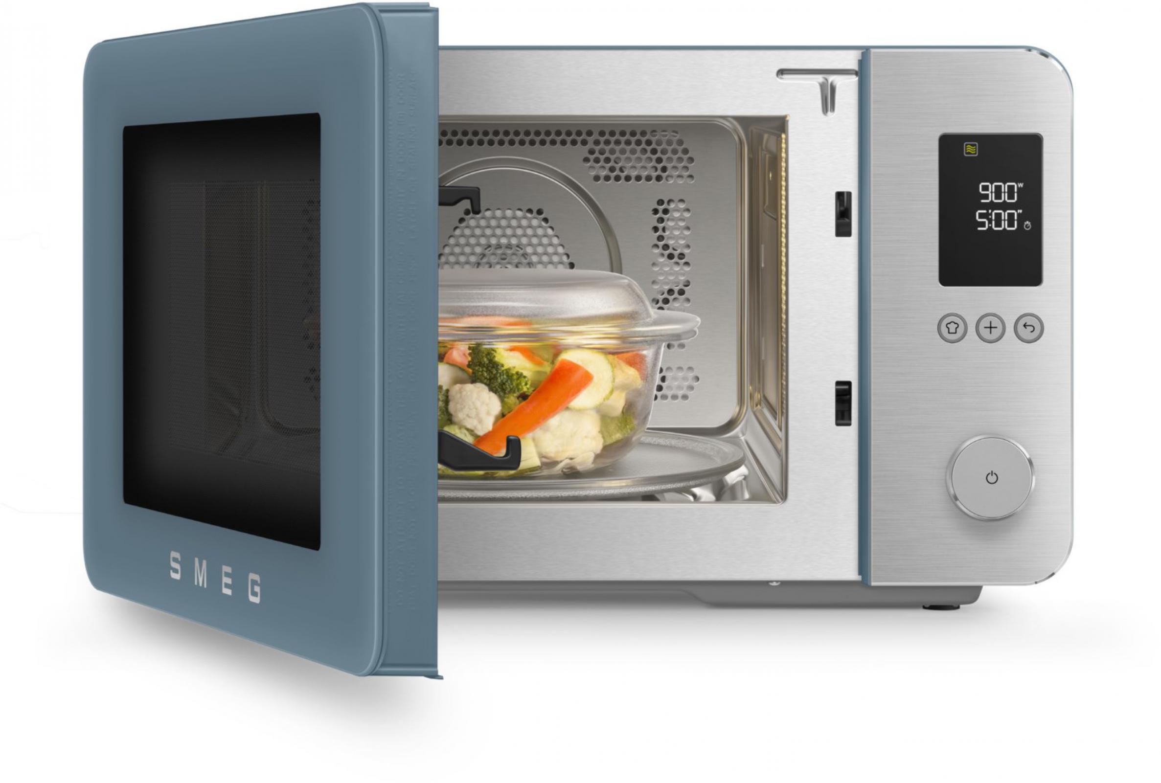 Smeg MOC02SBMEU Kombi-Tisch-Mikrowelle, Storm Blue, 9 Funktionen