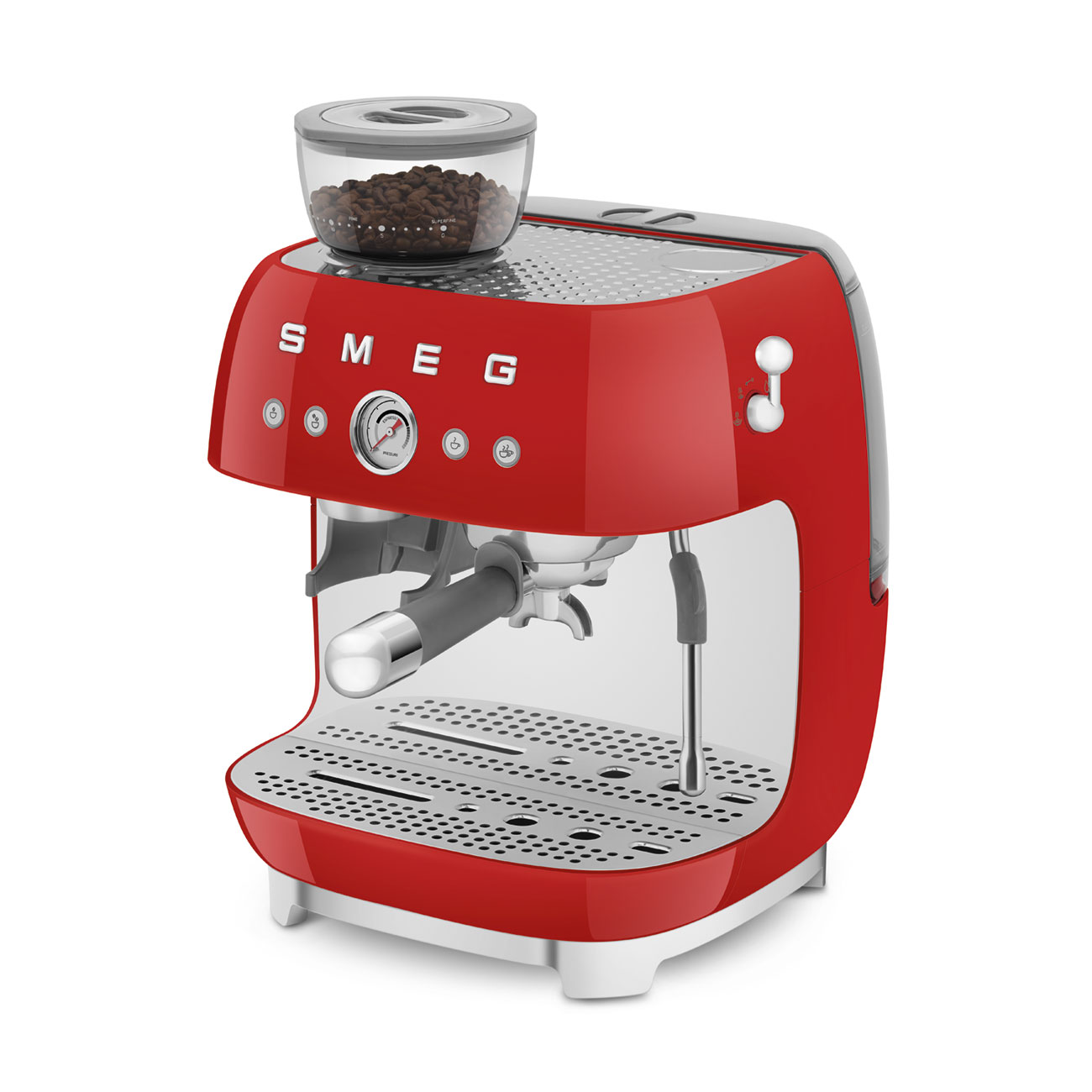 Smeg EGF03RDEU Espressomaschine mit Mahlwerk rot