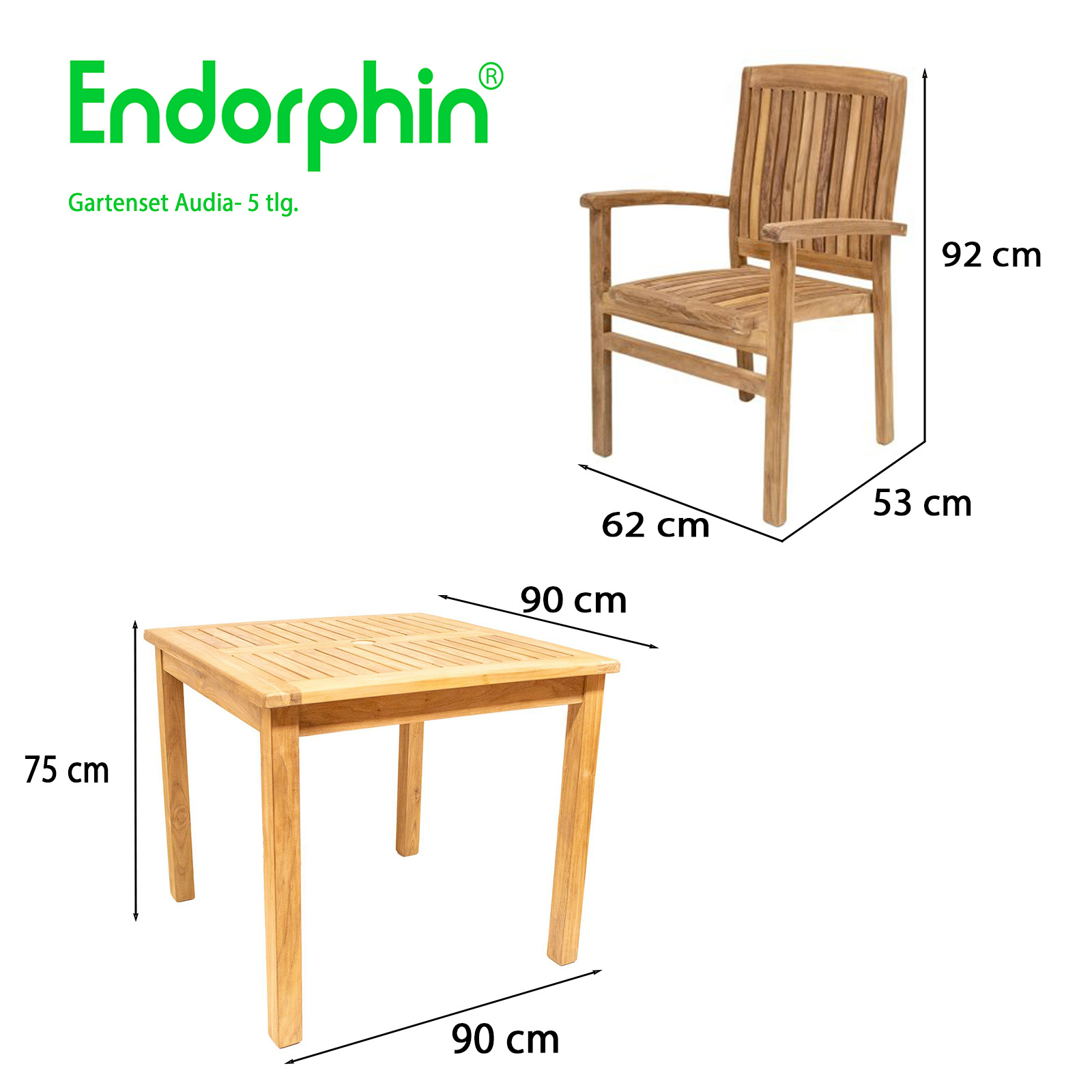 Endorphin Audia Gartenmöbel Set 5tlg.