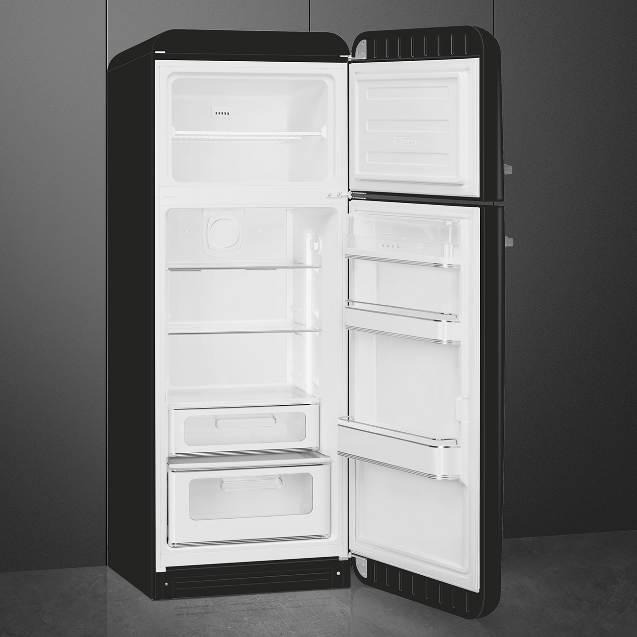 Smeg FAB30RBL6 Kühl-/Gefrierkombination Rechtsanschlag Schwarz 50s Style 2026 Modell, EEK: C