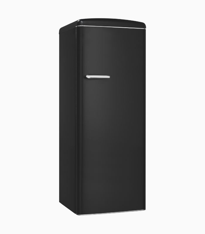 Exquisit RKS325-V-H-161 E Retro-Kühlschrank mattschwarz, ohne Gefrierfach