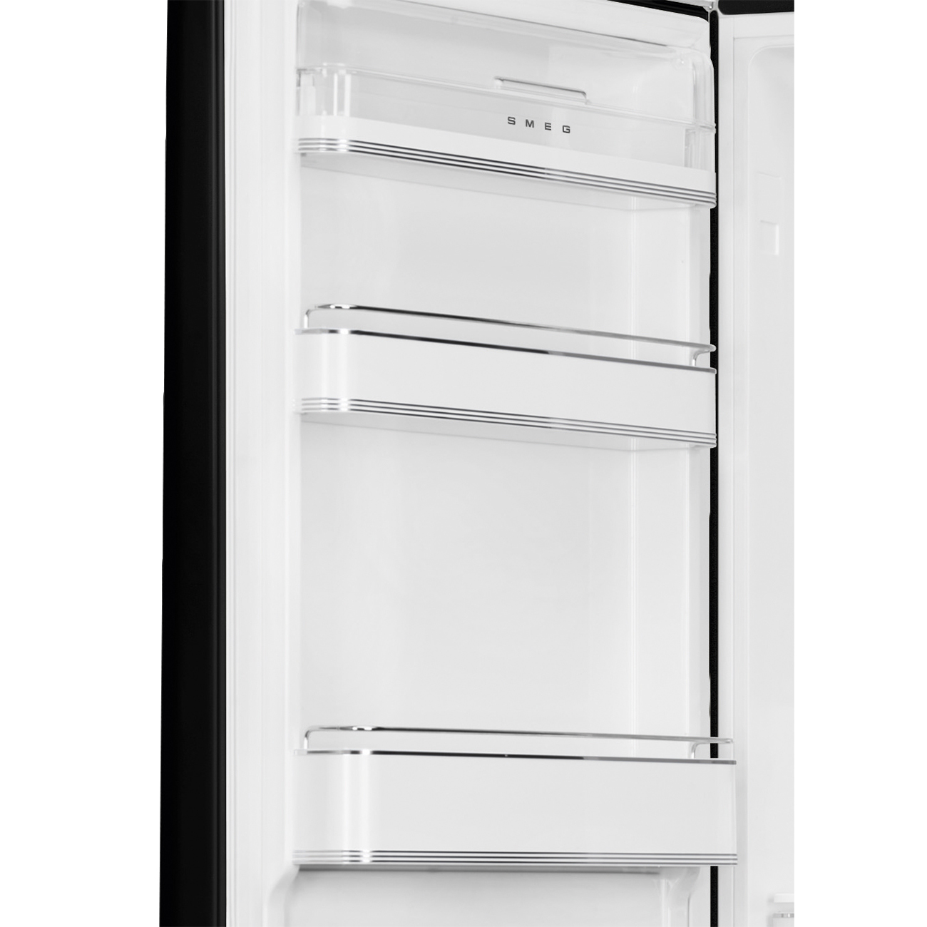 Smeg FAB32LBL5 Kühl-Gefrierkombination Linksanschlag Schwarz 50`s Style