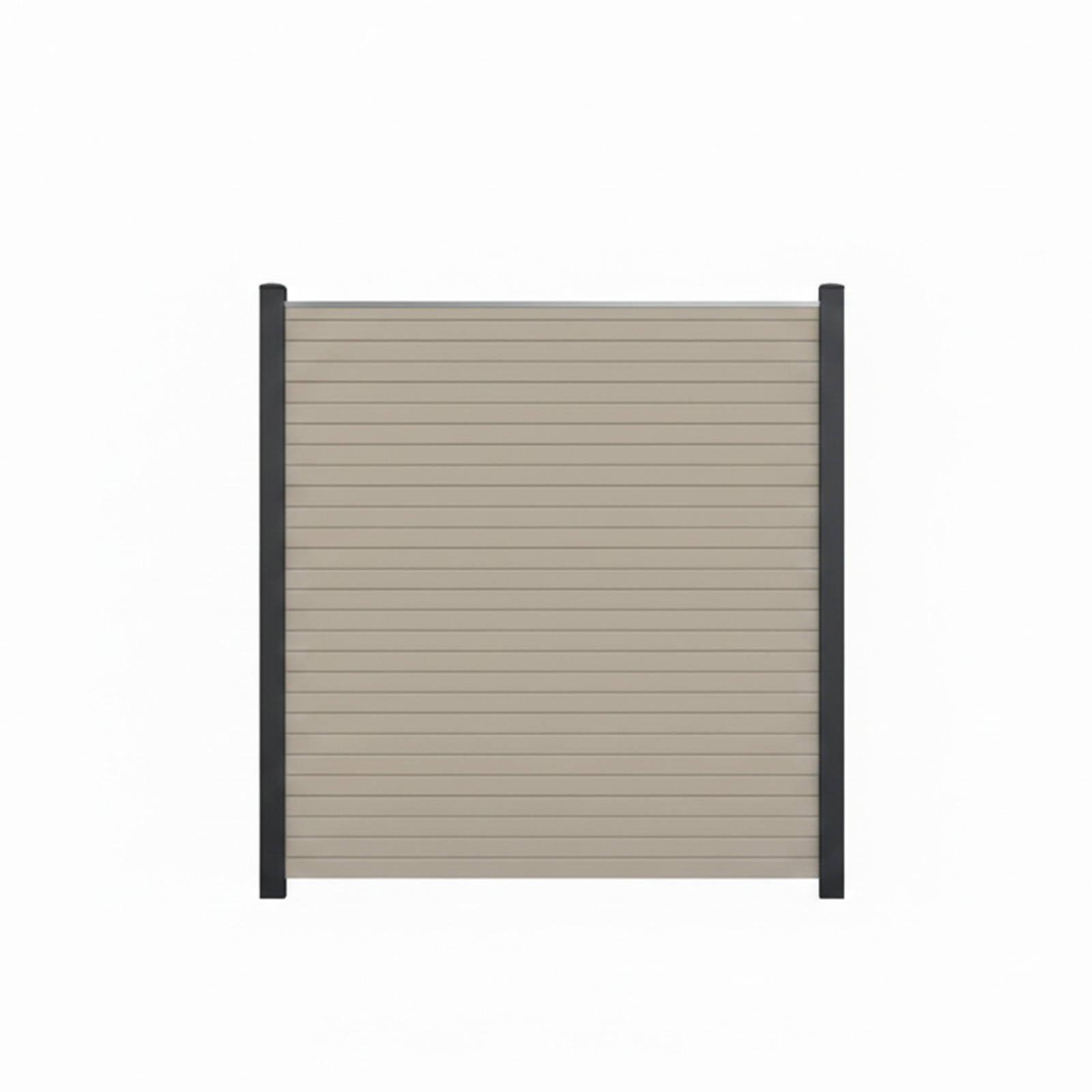 Endorphin EASY-ROM DIY ALU-Rhombuszaun in terragrau 5 Elemente 180x180cm 6 anthrazit Pfosten 7x7x235 cm