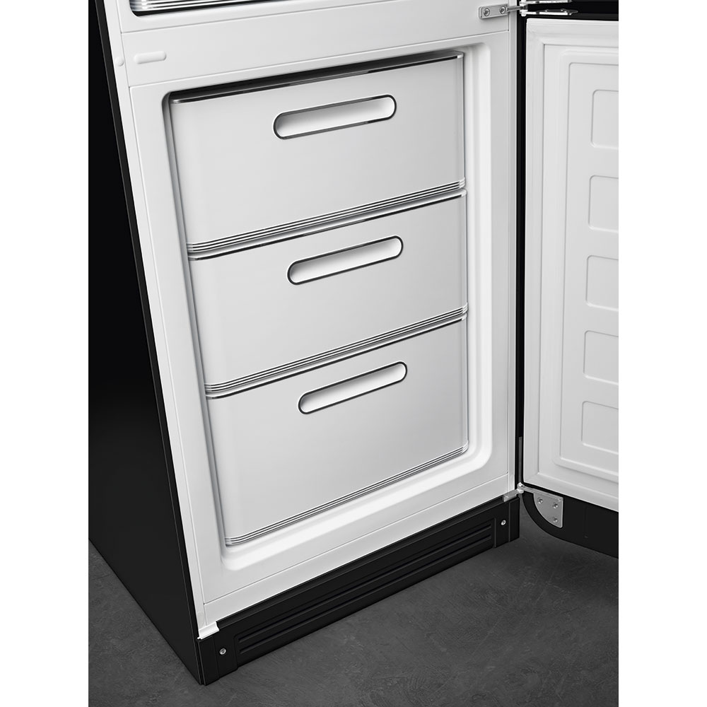 Smeg FAB32RBL5 Kühl-/Gefrierkombination Rechtsanschlag Schwarz 50s Style, EEK: D