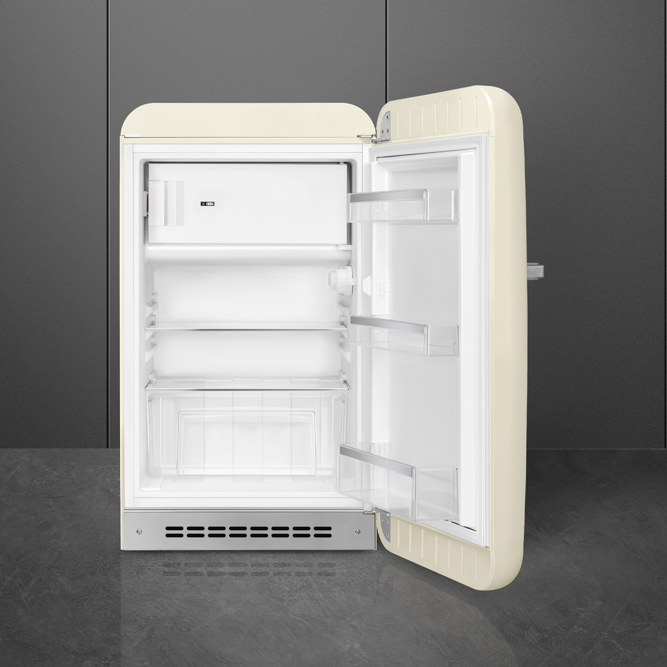 Smeg FAB10RCR6 Stand-Kühlschrank Rechtsanschlag Creme 50`s Style 2026 Modell Aussteller