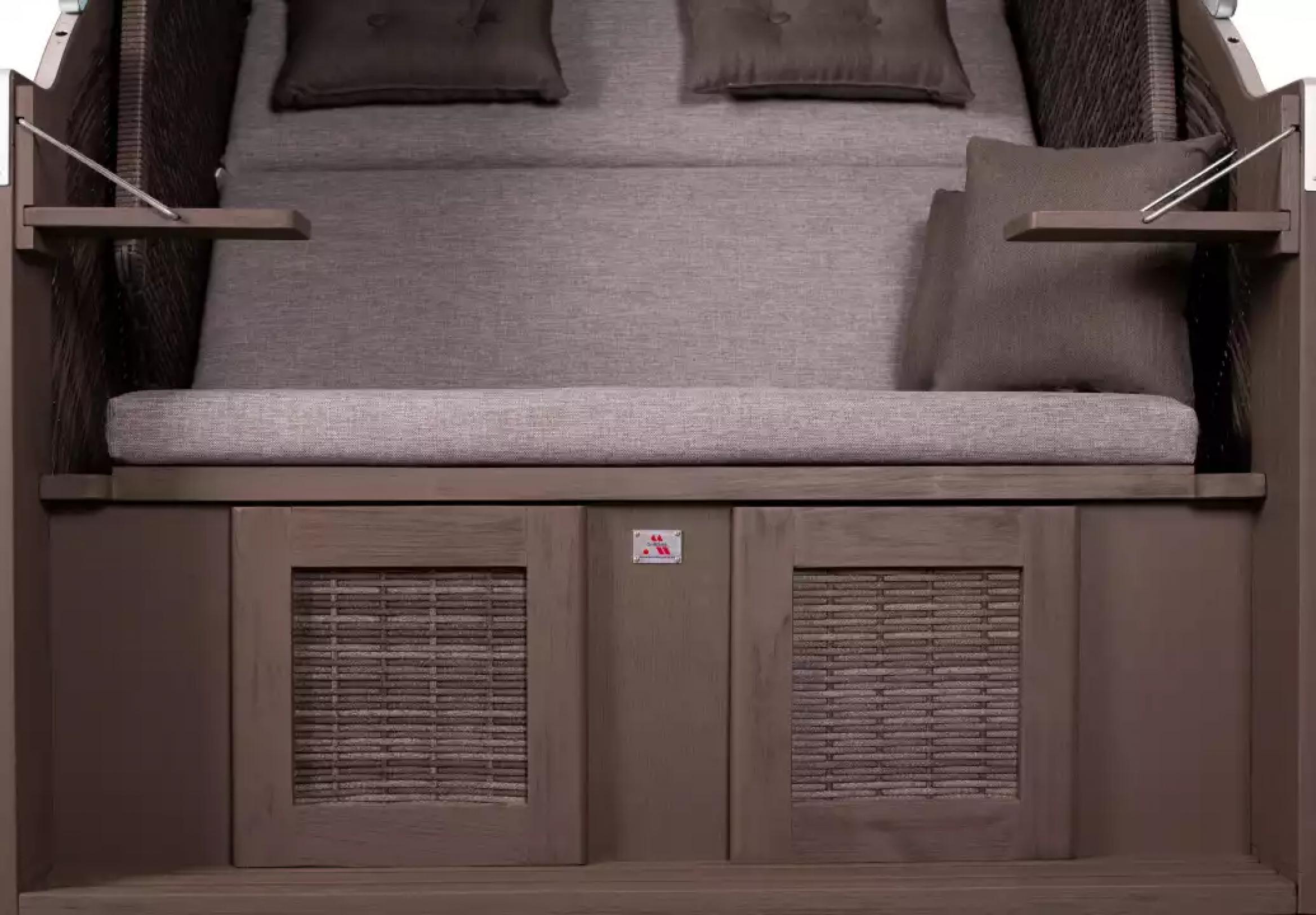 deVries Strandkorb PURE Classic XL SUN PE stone grey Des. 466
