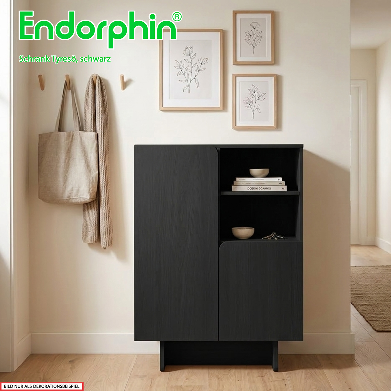 Endorphin Tyresö Highboard  MDF, schwarz