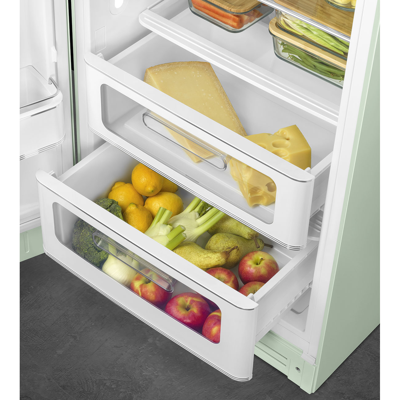 Smeg FAB28LPG5 50s Style Kühlschrank/Gefrierf. L Pastellgrün