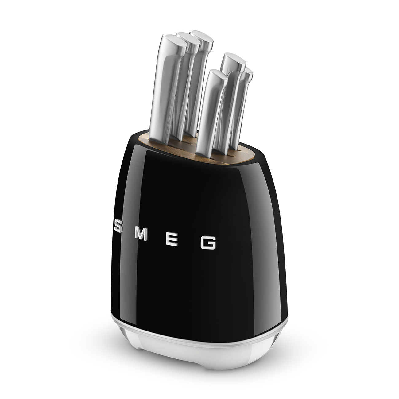 Smeg KBSF02BL Messerblock-Set (6 tlg.) Gehäuse: Carbonstahl 50s Style Schwarz Aussteller