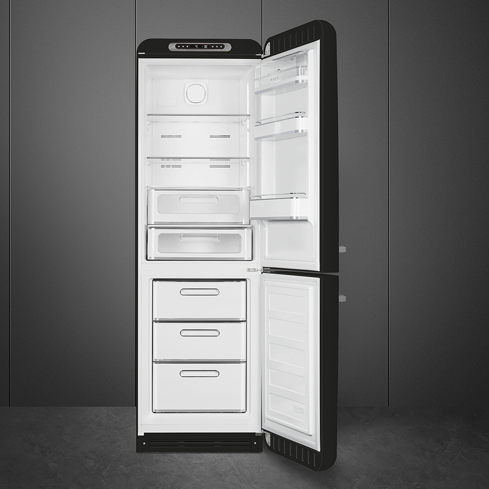 Smeg FAB32RBL5 Kühl-/Gefrierkombination Rechtsanschlag Schwarz 50s Style, EEK: D