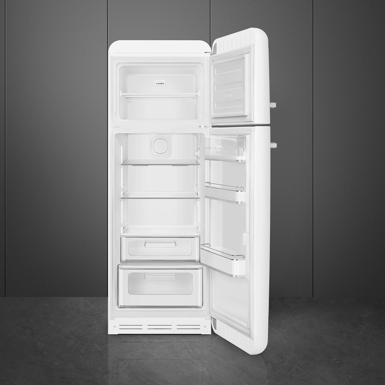 Smeg FAB30RWH5 Kühl-/Gefrierkombination Rechtsanschlag Weiß 50s Style, EEK: D